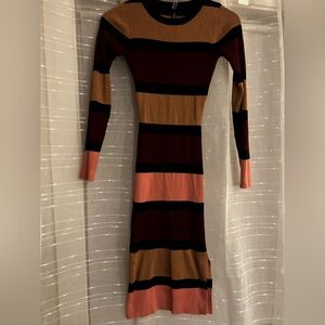 Fashion Nova Multicolor Long Sleeve Dress